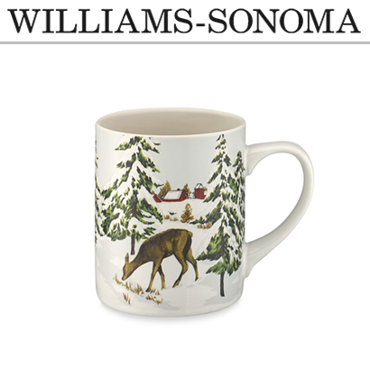 [해외][윌리엄 소노마] Vintage Holiday Mugs, Set of 4, Deer
